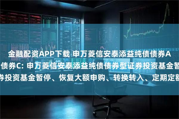 金融配资APP下载 申万菱信安泰添益纯债债券A,申万菱信安泰添益纯债债券C: 申万菱信安泰添益纯债债券型证券投资基金暂停、恢复大额申购、转换转入、定期定额投资业务的公告